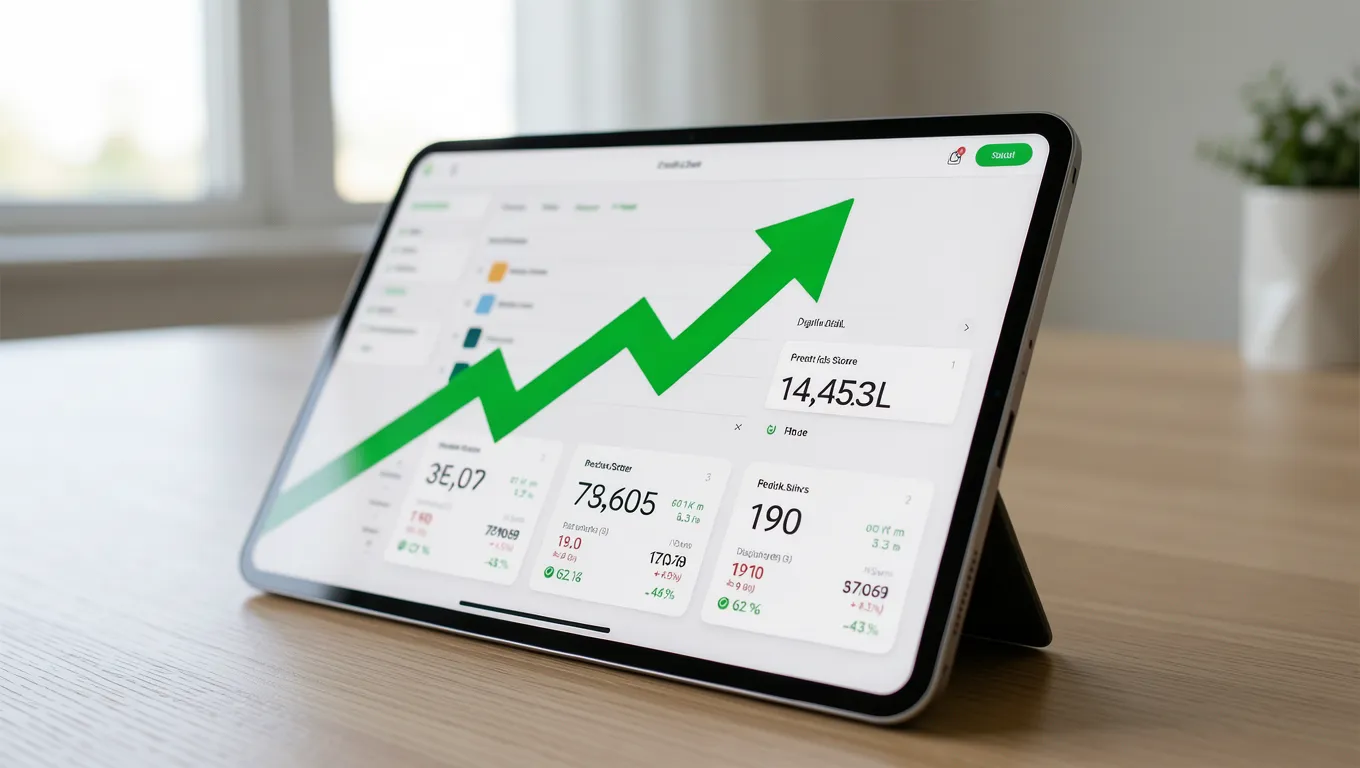 A digital dashboard displaying the best personal loans rates