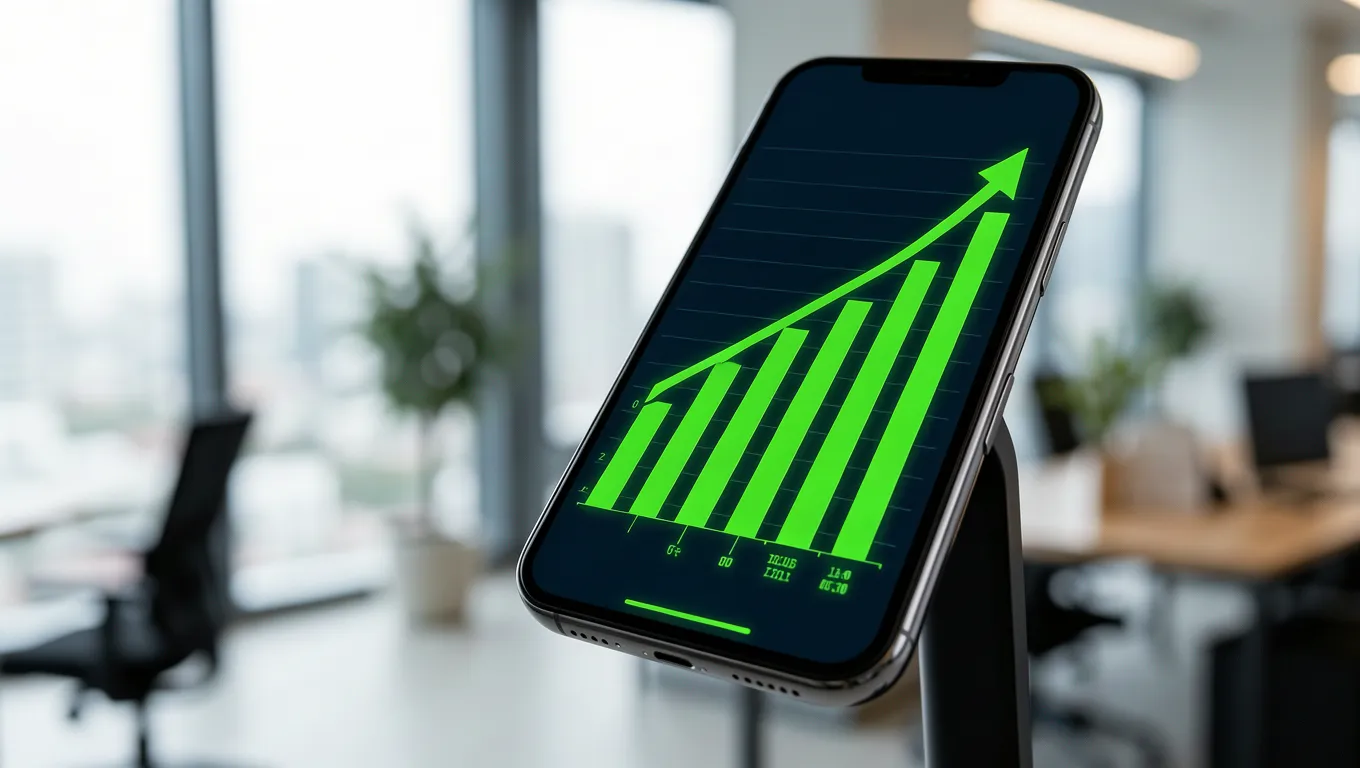 Digital dashboard showing fast personal loans online growth trends