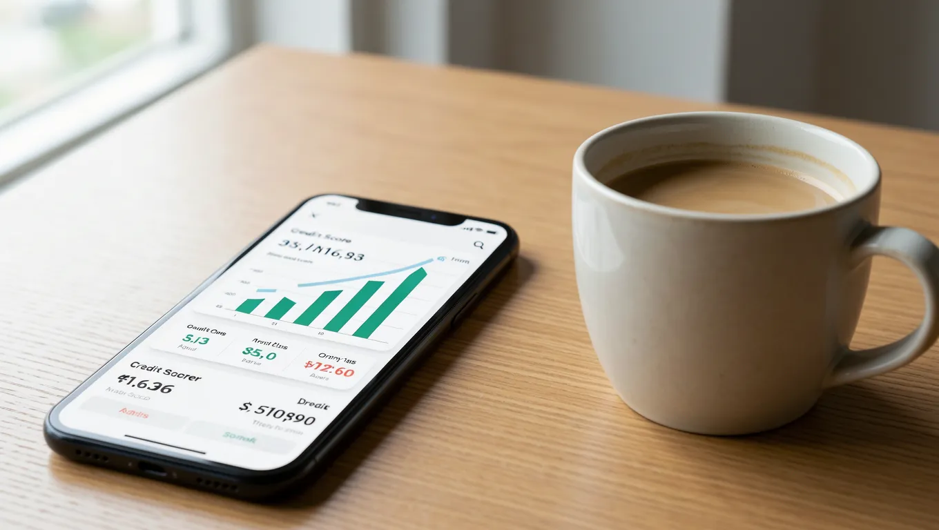 A digital credit score dashboard displaying financial progress for personal loans for poor credit.